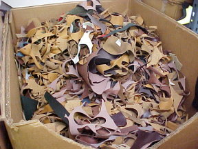 Shoe and Boot Making Leather Scrap sold by the pound